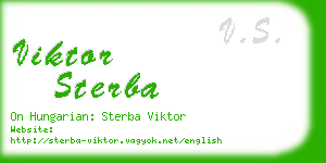 viktor sterba business card